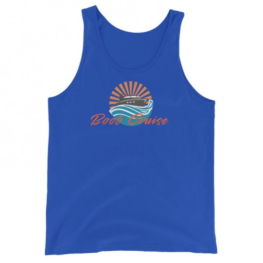 Boob Cruise Orange/Blue On Unisex Tank Top