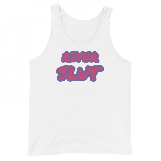River Slut Purple On Unisex Tank Top