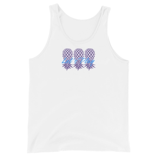 Let's Play Purple/Blue Upside Down Pineapple On Unisex Tank Top