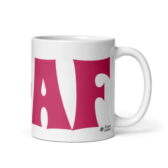 Bi-AF Pink On White Coffee Mug