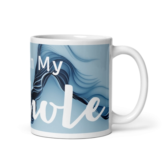 Cum In My Butthole Blue/White On White Coffee Mug