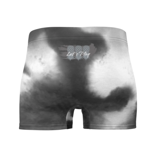 Let's Play Gray/White Upside Down Pineapple On Boxer Briefs