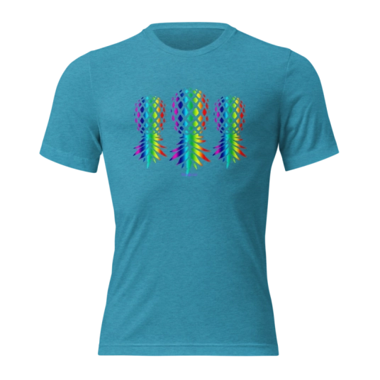 Upside Down Pineapple Rainbow On Short Sleeve T-shirt