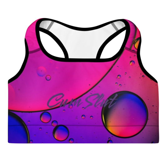 Cum Slut Printed Sports Bra