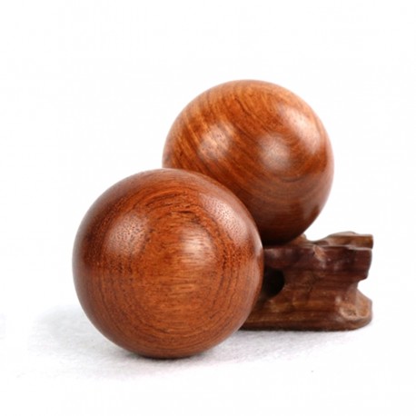 2Pcs Wood Fitness Ball Massage GYM Handball Health Meditation Exercise Stress Relief Baoding Balls Relaxation Therapy Hand Grips