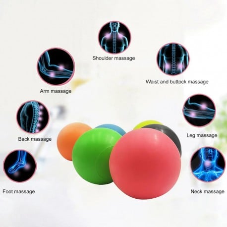 TPE Lacrosse Ball Fitness Relieve Gym Trigger Point Massage Ball Training Fascia Hockey Ball Massage Ball	63mm Lacrosse Ball Fit