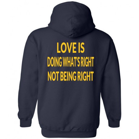 DOING RIGHT HOODIE LOGO GOLD