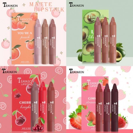 3pcs Matte Velvet Lipstick Set Delicate Smooth Waterproof 