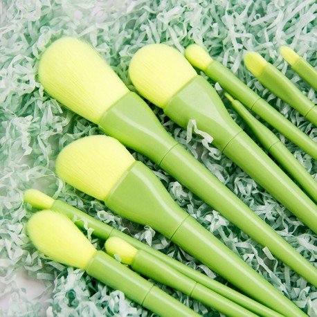 10Pcs Multifunctional Solid Color Makeup Brushes Set