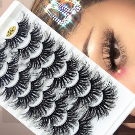 1/7/8/10Pairs Mink False Eyelashes Natural Wispies 