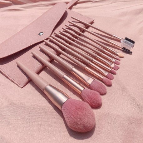13pcs/set Champagne makeup brushes set 