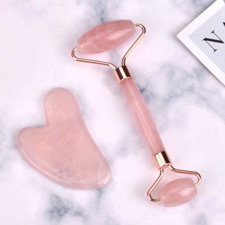 Slimming Face Massager Rose Quartz Roller