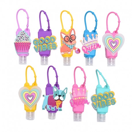 Cute Colorful Friut Animals Flowers Silicone Mini Hand Sanitizer