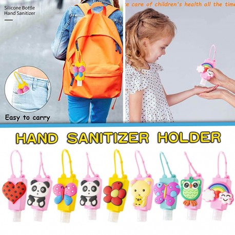 30ml Cartoon Hand Sanitizer Silicone Cases Colorful Bottle 