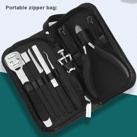 10PCS Pedicure Tool Foot Care Ingrown Toenail Removal Correction Clippers Toe Nail File Lifter Ingrown Tools Kit Nail Treatment