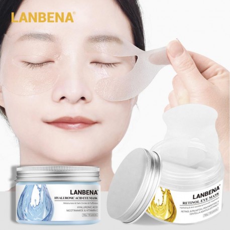 LANBENA Hyaluronic Acid Eye Mask Moisturizing Retinol Eye Patches Gel Anti-Aging/Puffiness Dark Circle Eyes Skin Care Gel TSLM1