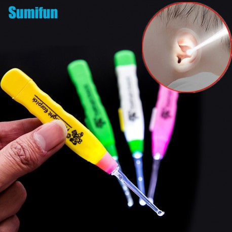 1Pcs LED Lighted Ear Wax With 2 Replacement Heads Removal Tools Ear Care Ear-pick Cleaner Ear Cleaner Safe Pain-free Tools C1810