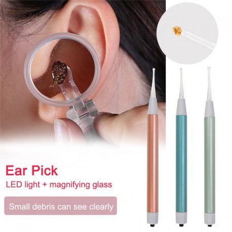 Light LED Flash Light Ear Cleaning Tools 1Pc Baby Ear Spoon Ear-pick Wax Remover Pick Earpick Clean Ears Cares for Kids Babys