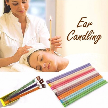 2/8PCS Coning Beewax Aromatherapy Indian Ear Candles Treatment Ear Wax Remover Cleaning Hearing Massager Health Care Therapy