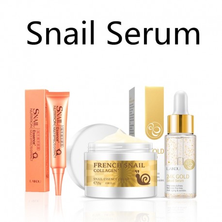 Snail Face Cream & Serum Hyaluronic Acid Moisturizer Anti Wrinkle Aging Firming Nourishing Serum Facial Daily Skin Care TSLM2