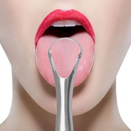 Tongue Cleaner Stainless Steel Scraper 