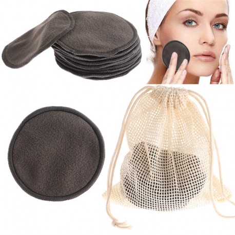 Reusable Bamboo Fiber Washable Rounds Pads Makeup Removal Cotton Pad Cleansing Facial Pad Tool New