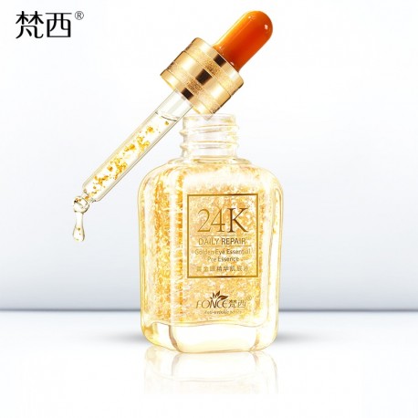 Fonce Pure24K Gold Serum Day Cream Eye Reduce Dark circles Bag Wrinkle Face Anti Aging Collagen Moisturizing Hyaluronic Acid30ml