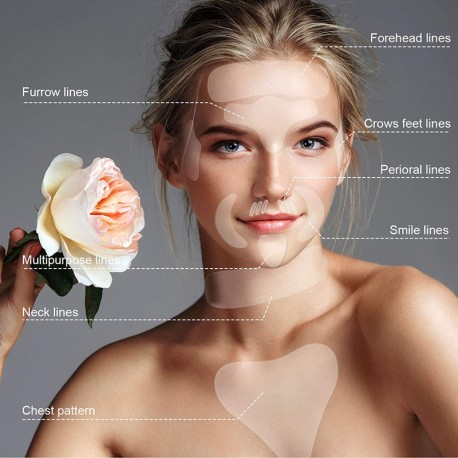 16Pcs Reusable Silicone Wrinkle Removal Sticker Face Forehead Neck Eye Sticker Pad Anti Wrinkle Aging Skin Lifting Care Patch