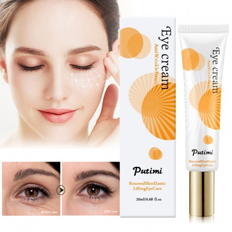 Putimi Wrinkle Removal Eye Cream Anti-Puffiness And Bags Fine Lines Dark Circles Cream Anti-Aging Moisturizing Firming Eye Cream