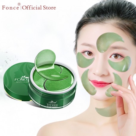 Fonce Deep Sea Seaweed Collagen Crystal Eye Patches 60 Piece Korean Reduce Dark Circles Gel Sleep Masks Anti Age Eye Wrinkle