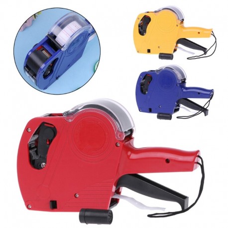 MX-5500 EOS 8 Digits Price Tag Gun Labeler Paper + 2 Ink Roller Handheld Plastic Price