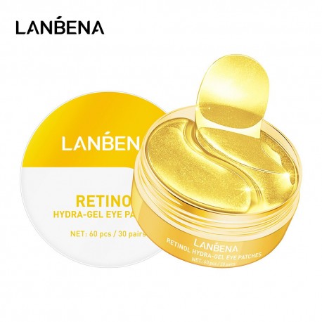 LANBENA Retinol Face Mask  Eye Patch Collagen Gel Moisturizing Anti Aging Fade Remove Fine Lines TightenEyes Skin Care 60 Pcs|Cr