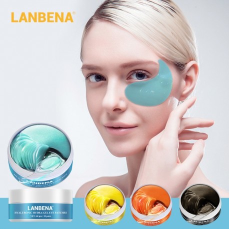 60Pcs Eye Patches Mask Retinol/Hyaluronic/Vitamin C/Black Pearl Hydra Gel Eye Mask Remove Dark Circles Moisturizing Care TSLM2|C