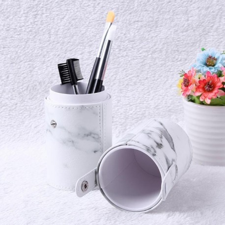 1pc Travel PU Marbling Makeup Brushes Pen Holder Brushes Storage Cosmetic Makeup Brush Case Box Organizer Make Up Tools 3 Sizes|