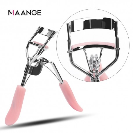 MAANGE 1Pc Pro Makeup Eyelash Curler Beauty Tools Lady Women Nature Style Cute Eyelash Handle Curl Eye Lash Curler random color|