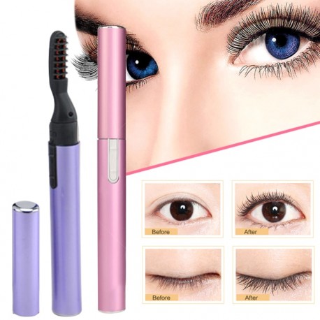 1Pc 2 Colors Portable Fast Heated Electric Eyelash Curler Long Lasting Curl Eyelash Curling Pen Dry Eye lash Beauty Makeup Tool|