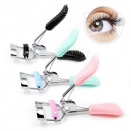 1Pc Natural Curling Eyelash Curler 3D Stereo Curling Eyelashes/10Pcs Black Eyelash Curler Replacement Pads Eyes Makeup Tool|Eyel