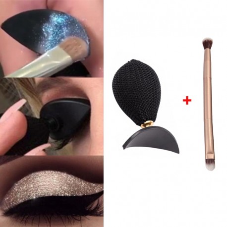Eyeshadow Stamp Magic Lazy DIY Eye Shadow Applicator Crease Two Headed Eyeshadow Brush Eyes Makeup Kit Eyes Beauty Accessories|E