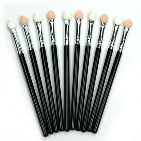 1/5/10PCS Portable Wood Handle Sponge Makeup Stick Eye Shadow Nose Shadow Lip Applicator Brush Cosmetic Tools Accessories|Eye Sh