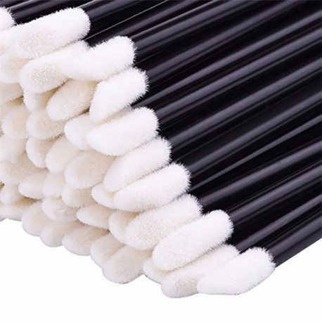 50pcs New Disposable Cosmetic Lip Brush Lipstick Lip Glossy Wands Pen Cleaner Applicator Eyeshadow Gloss Makeup Brushes Tools|Ey