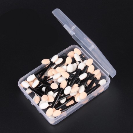 50Pcs Pro Sponge Stick Eye Shadow Applicator Cosmetic Makeup Tools Double head Eyeshadow Brush For Women Makeup Tool New Fashion