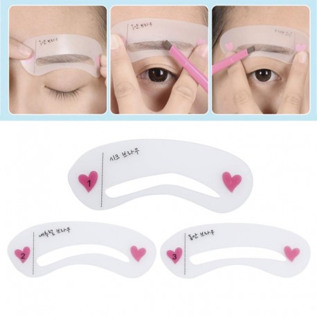 3 Styles Grooming Eyebrow Stencil Kit Makeup Tools DIY Beauty Eyebrow Template Stencil For Women Beauty Tools Accessories|Eyebro