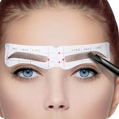 24 Pairs Professional Eyebrow Stencil Card Template Eyebrow Sticker Tool Draw Perfect Eyebrows|Eyebrow Stencils|   - AliExpress