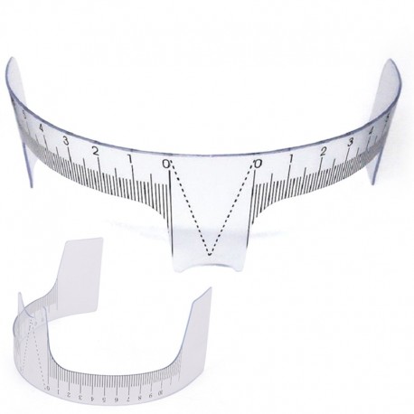 1PC Reusable Semi Eyebrow Guide Ruler Microblading Calliper Stencil Makeup Permanent Eyebrow Ruler Eye Brow Measure Tool|Eyebrow