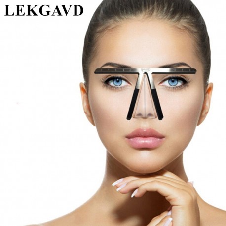 3 Point Permanent Eyebrow Stencil Microblading Measure Makeup Tattoo Ruler for Women Beauty Tools Accessories Eyebrow Caliper|Ey
