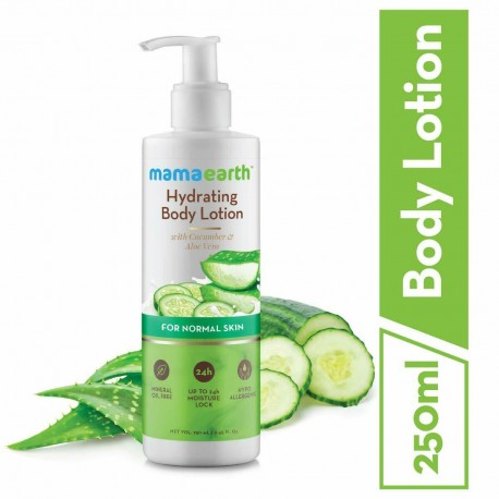 Mamaearth Hydrating Natural Body Lotion with Cucumber Aloevera Normal Skin 250ml