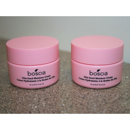 2 x Boscia Chia Seed Moisture Cream Face Moisturizer .51 oz each Travel Size - 1