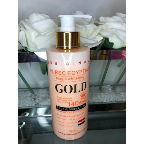 PURE EGYPTIAN  GOLD MAGIC WHITENING FACE & BODY MILK  |L-glutathione & EGG YOLK