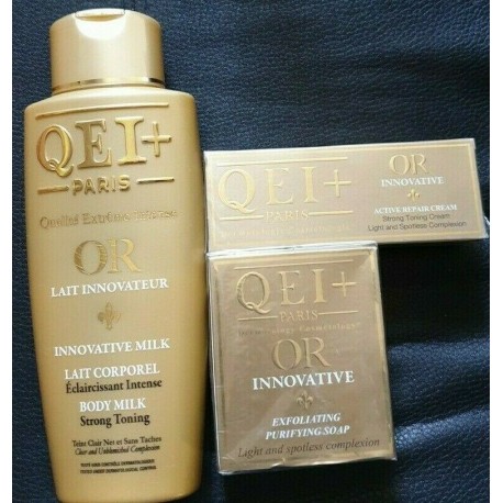 QEI+ Paris OR Innovative Body Milk Strong Toning Lotion Cream and Soap
