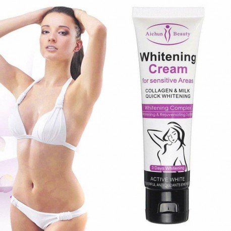 3 Days Body Skin Whitening Cream for Sensitive Area Armpit Leg Knee Private Part